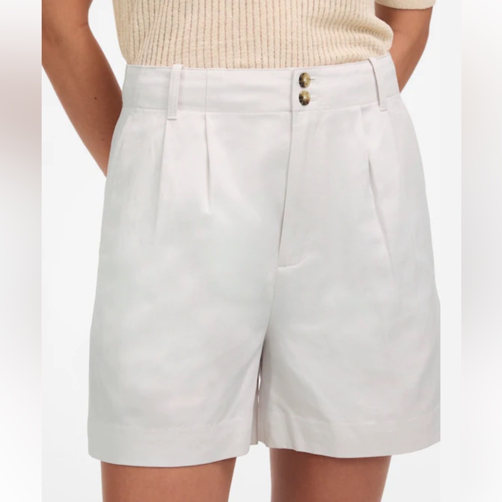 Madewell the Drapey Twill Pleated Shorts - Picture 2 of 13